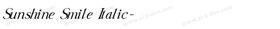 Sunshine Smile Italic字体转换